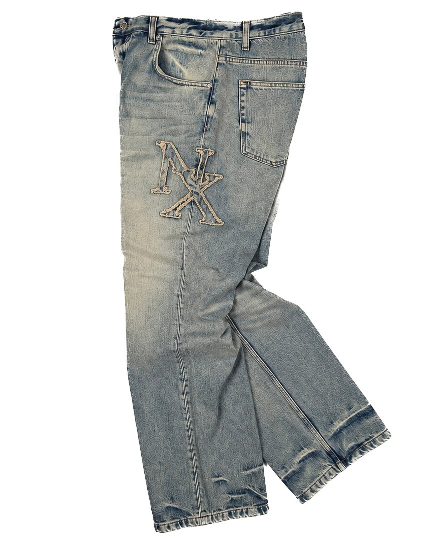 Logo Patch Denim Jeans