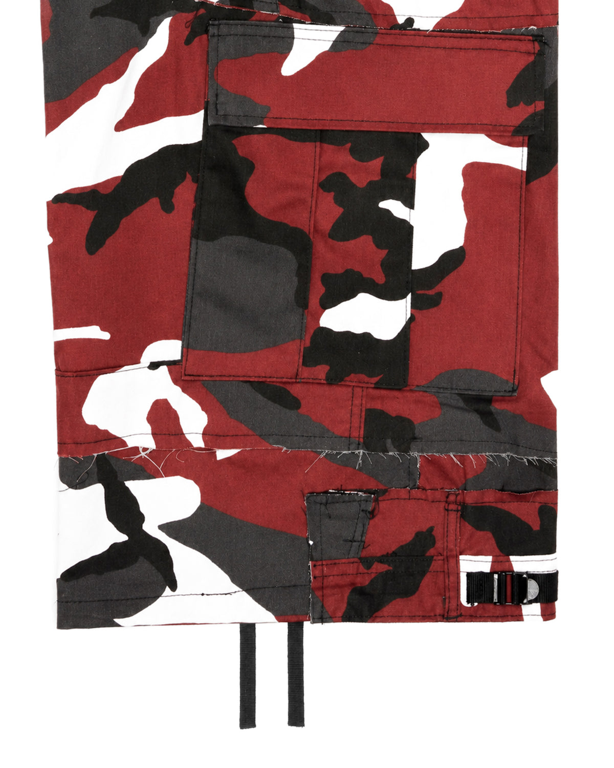 Red Rework Camo Cargo Pants