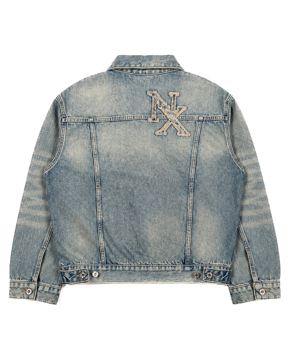 Logo Patch Denim Trucker Jacket