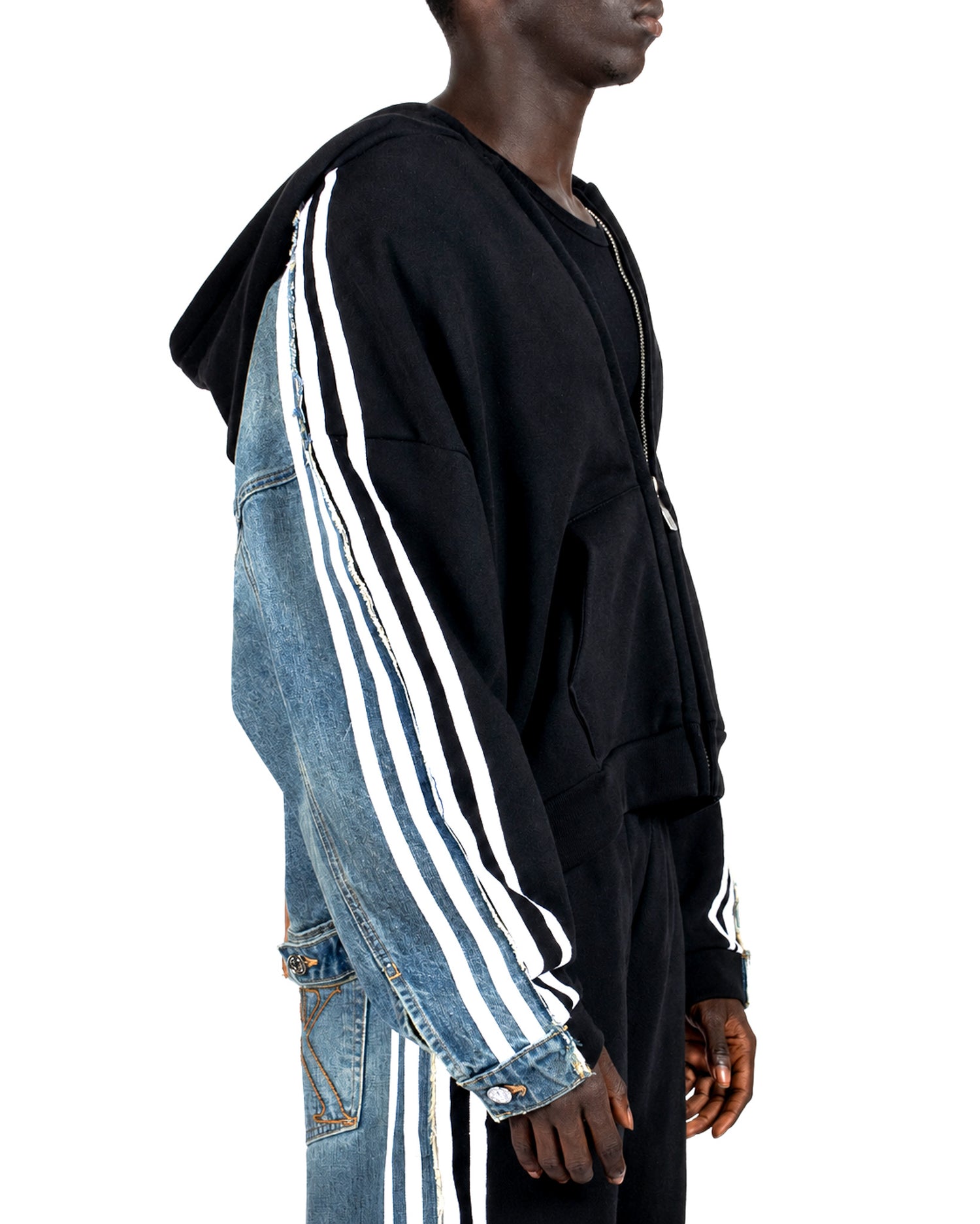 Black Hybrid Hoodie