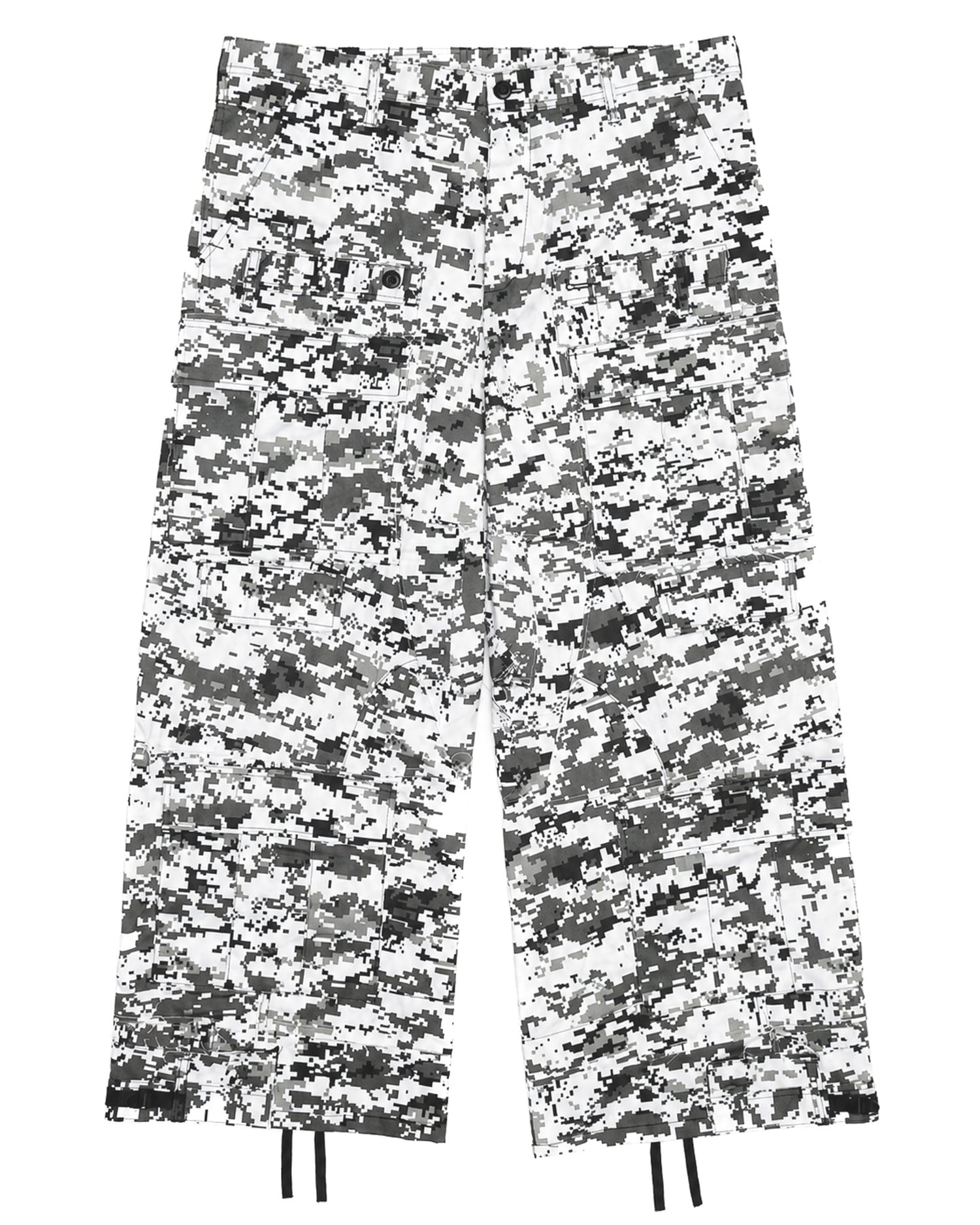 White Digital Rework Camo Cargo Pants