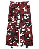 Red Rework Camo Cargo Pants