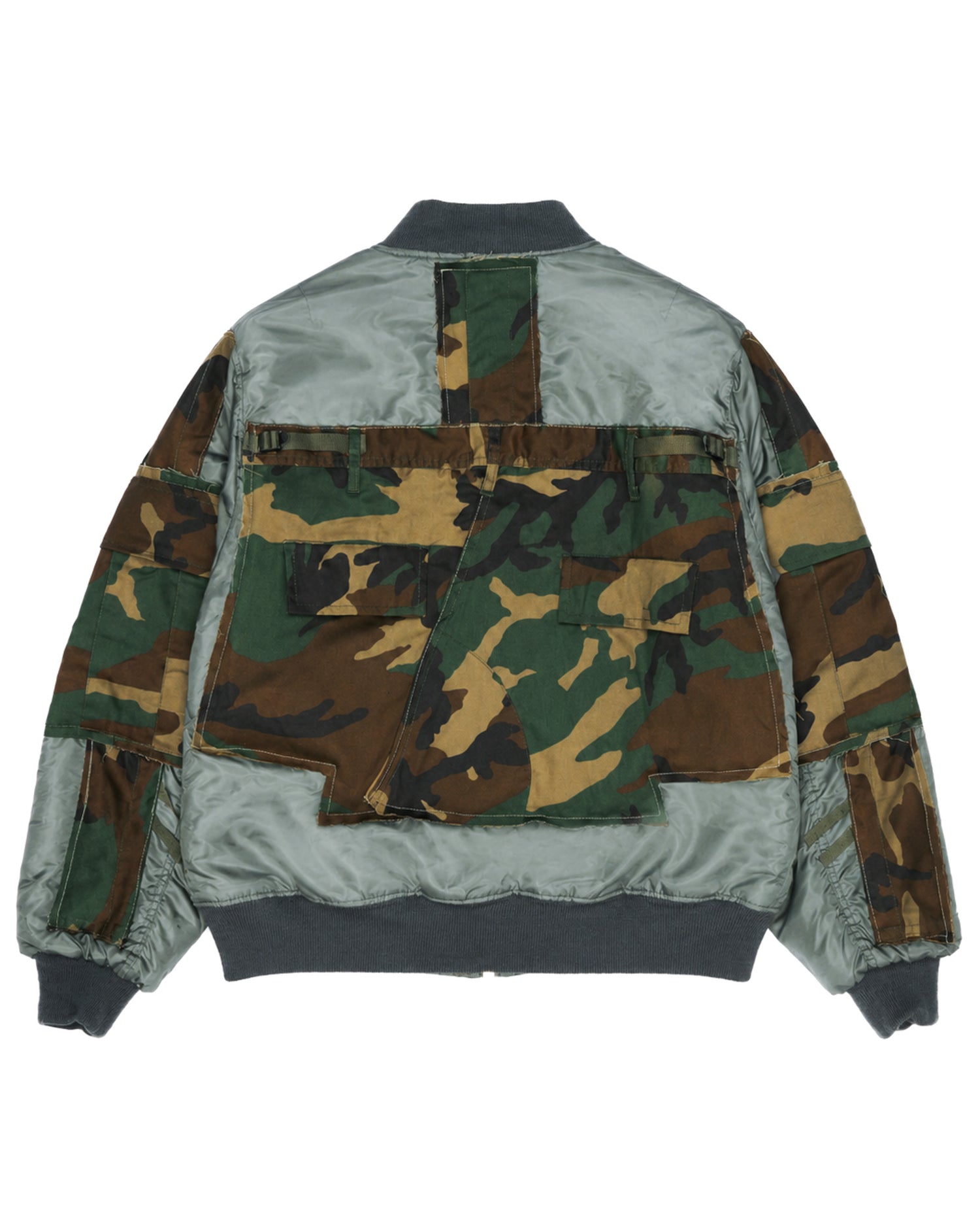 Woodland Camo Cargo Bomber Jacket