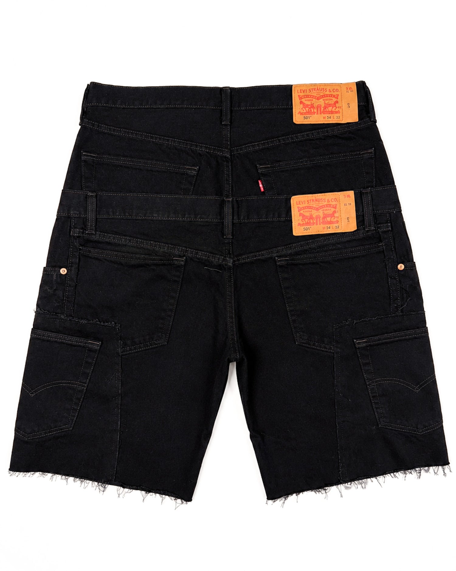 Black Rework Denim Shorts