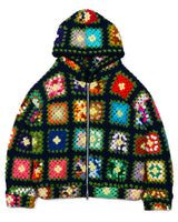 Multicolor Crochet Zip Hoodie