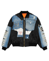True Religion Denim Black Bomber Jacket