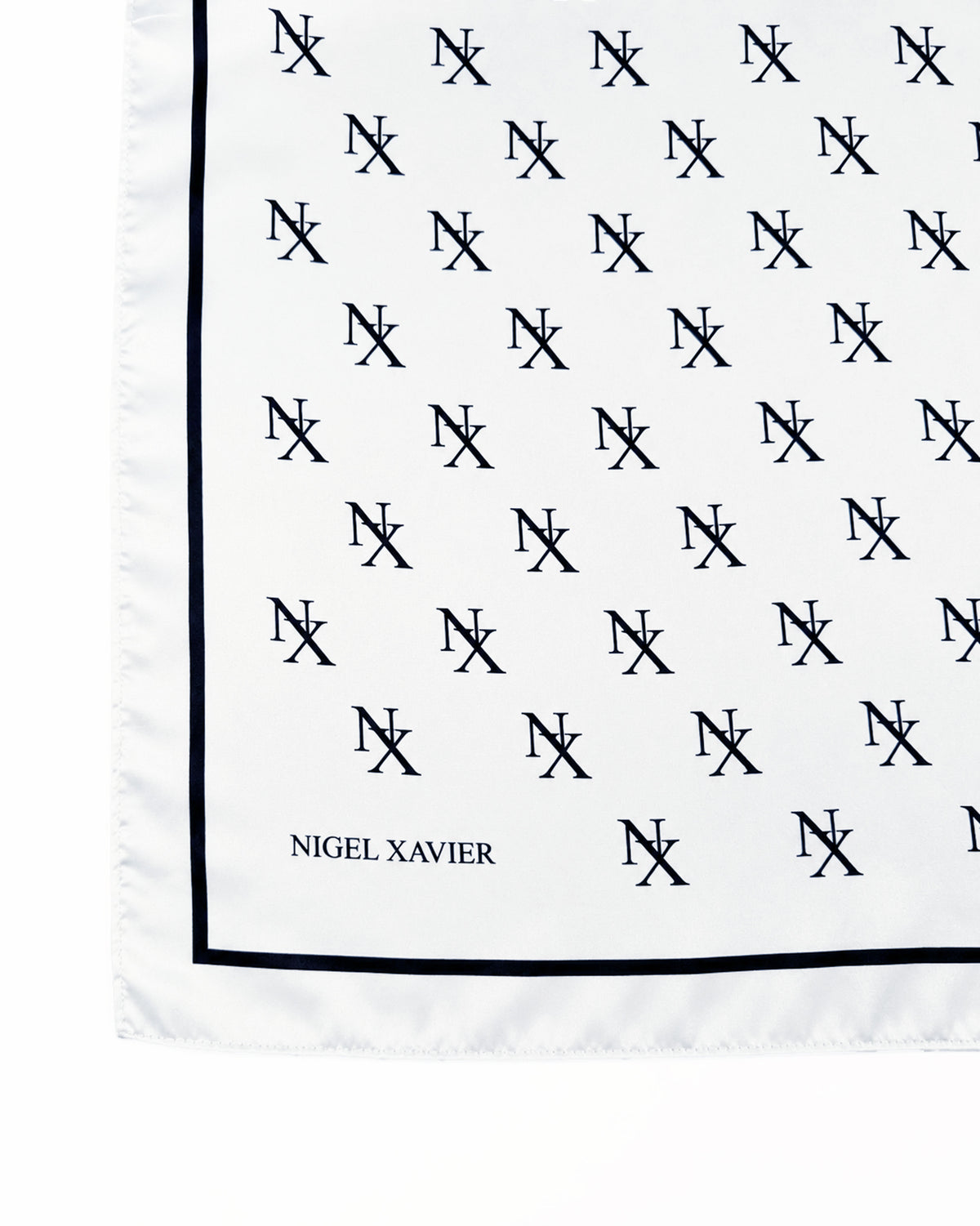 White Monogram Scarf