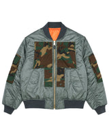 Woodland Camo Cargo Bomber Jacket