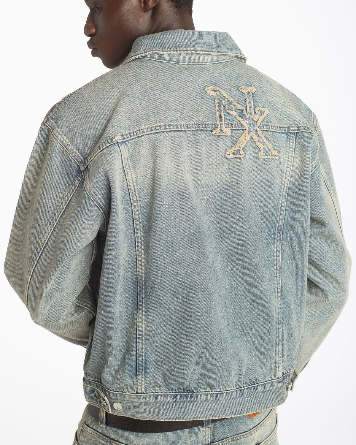 Logo Patch Denim Trucker Jacket