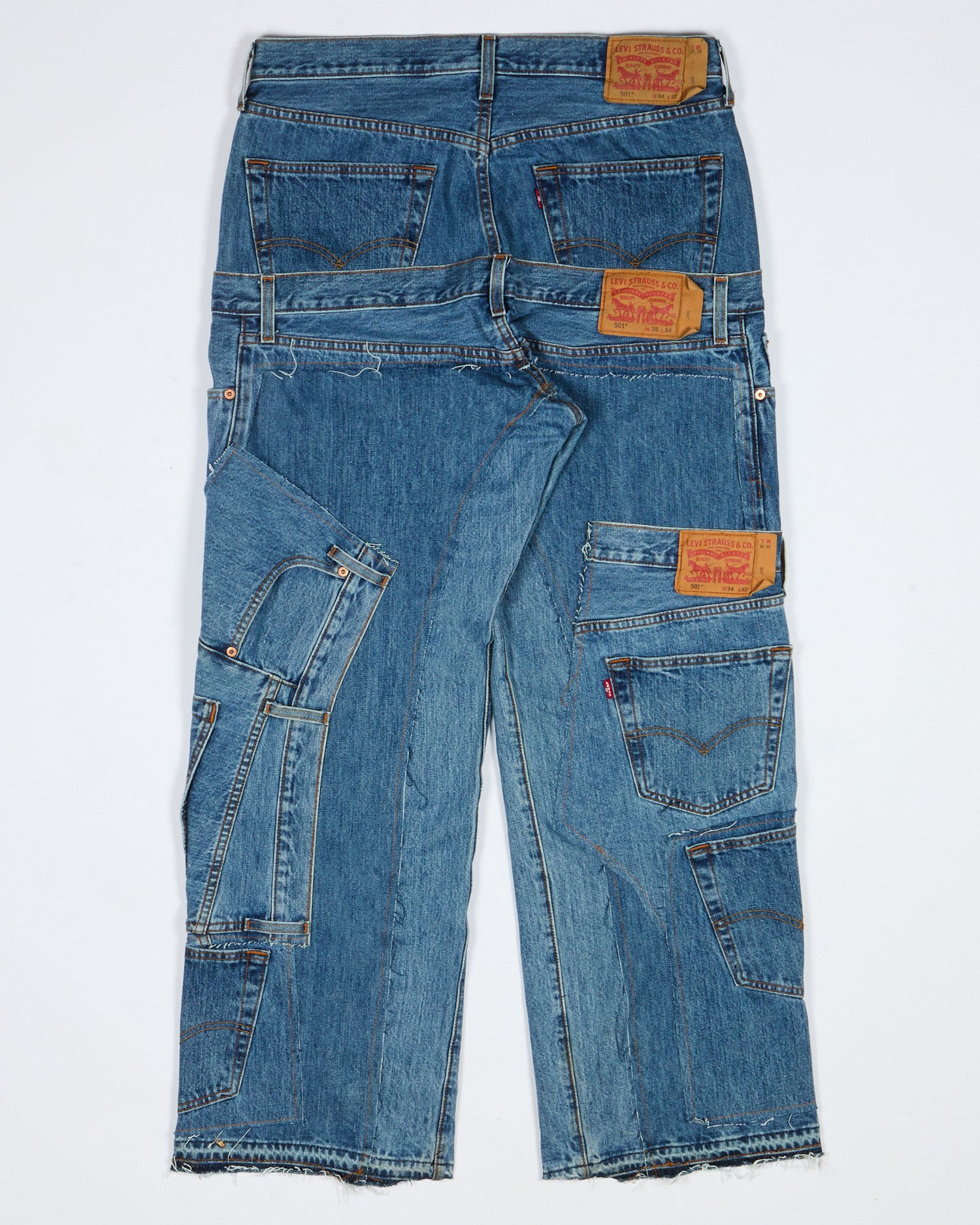 Medium Wash Rework Denim Jeans