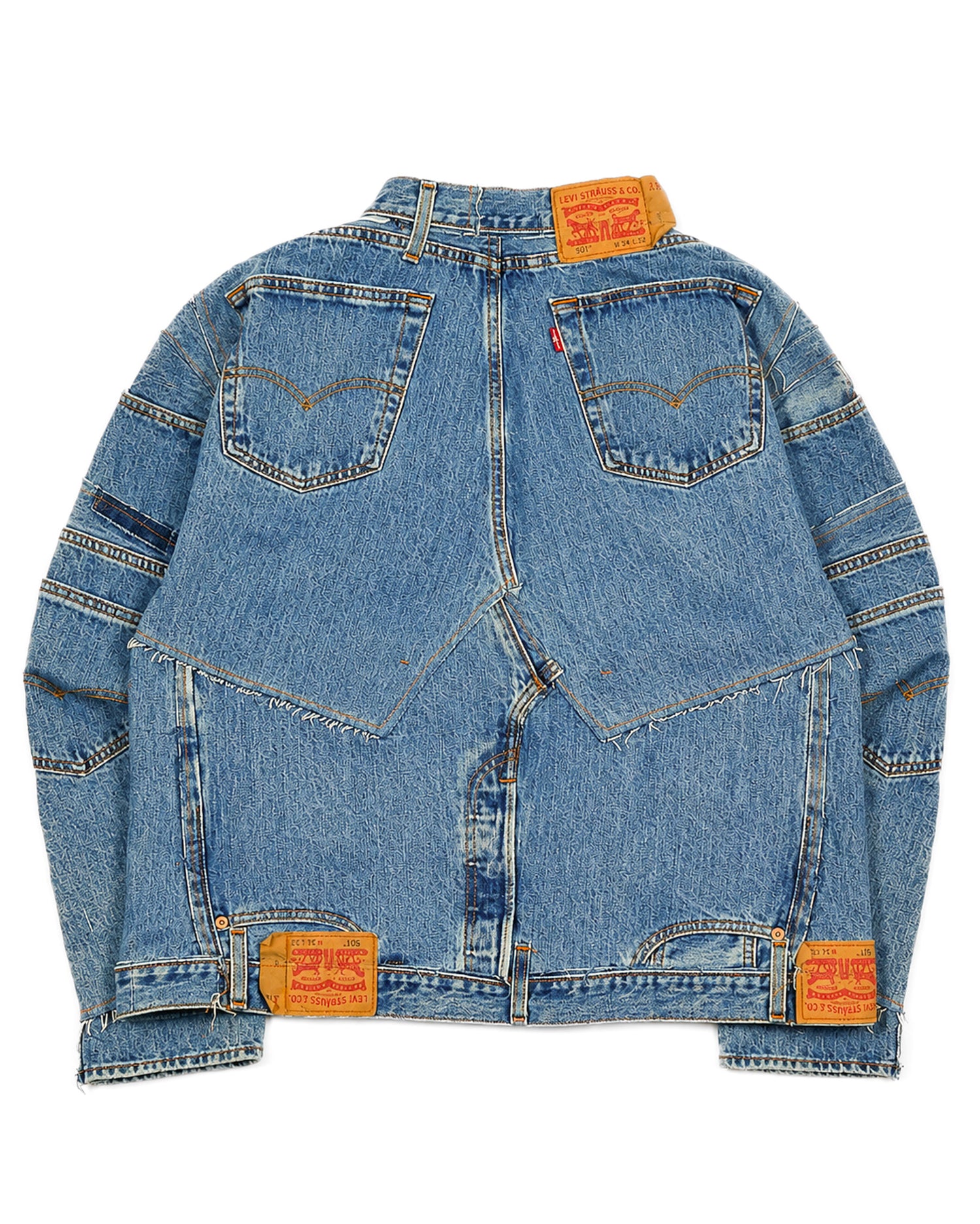 Medium Wash Rework Denim Jacket