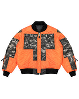 Subdued Urban Digital Camo Cargo Bomber Jacket