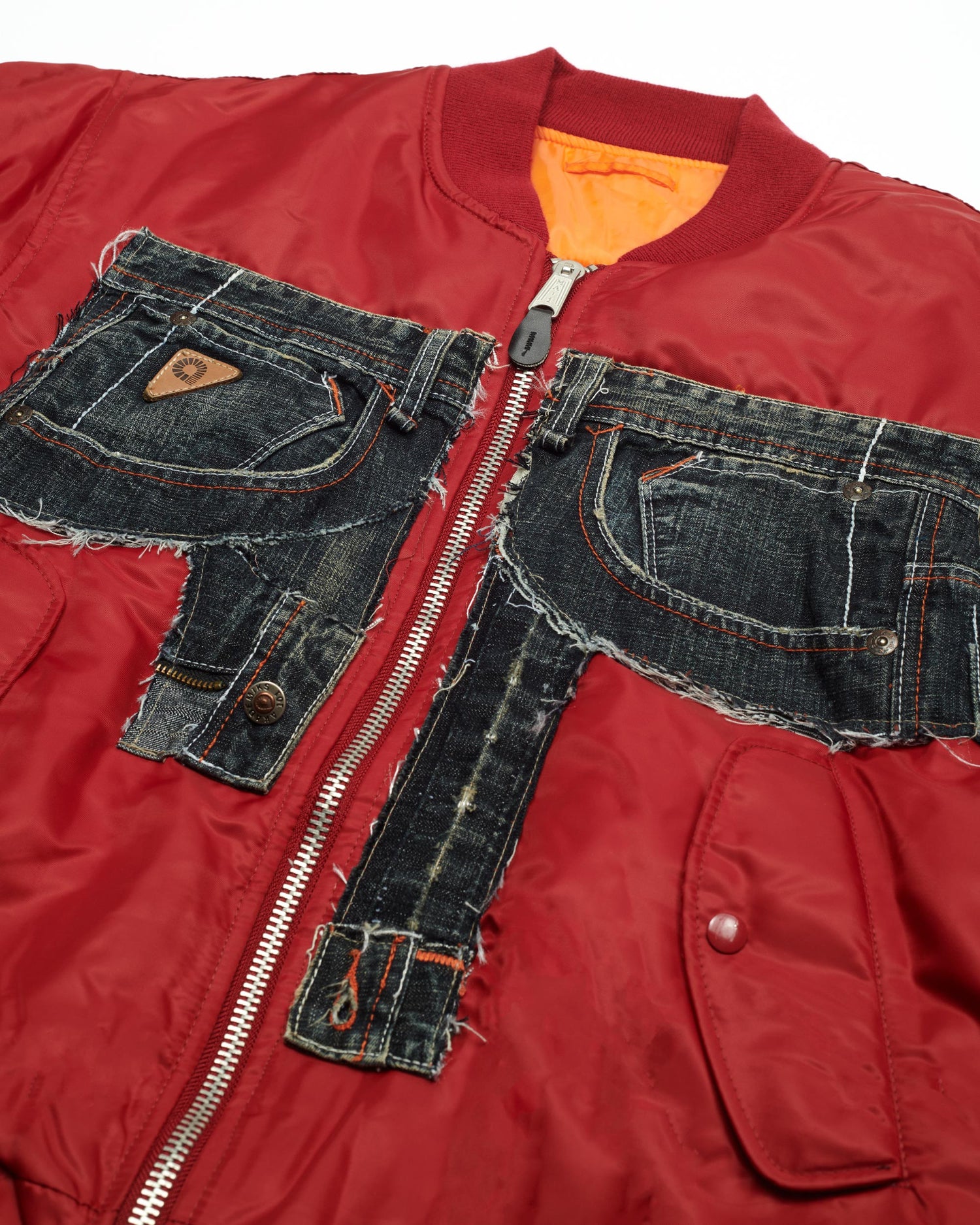 Akademiks Dark Wash Denim Bomber Jacket