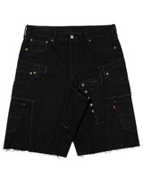 Black Rework Denim Shorts