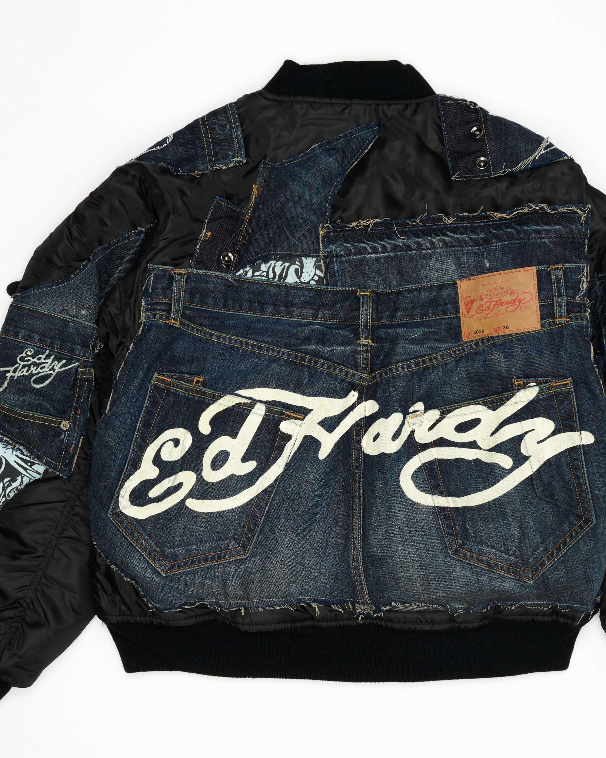 Ed Hardy Rhinestoned Bomber Jacket – Nigel Xavier