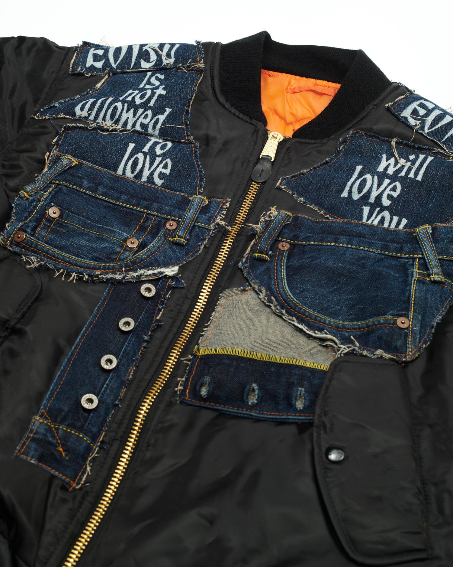 Evisu Denim Bomber Jacket