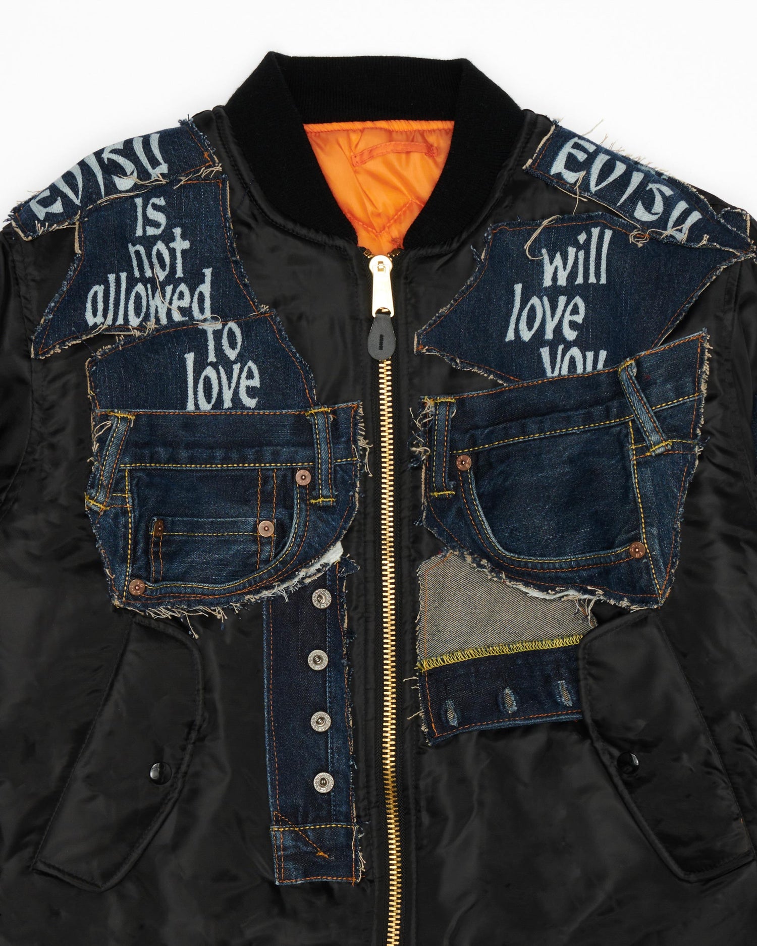 Evisu Denim Bomber Jacket