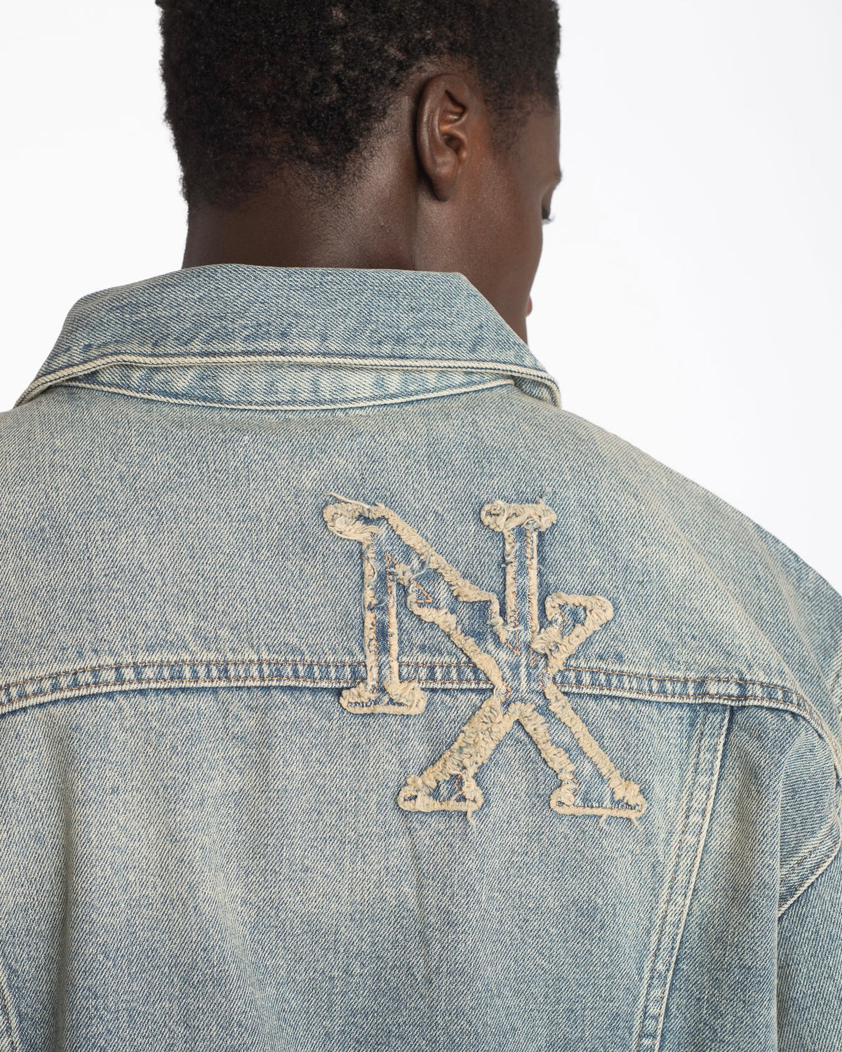 Logo Patch Denim Trucker Jacket