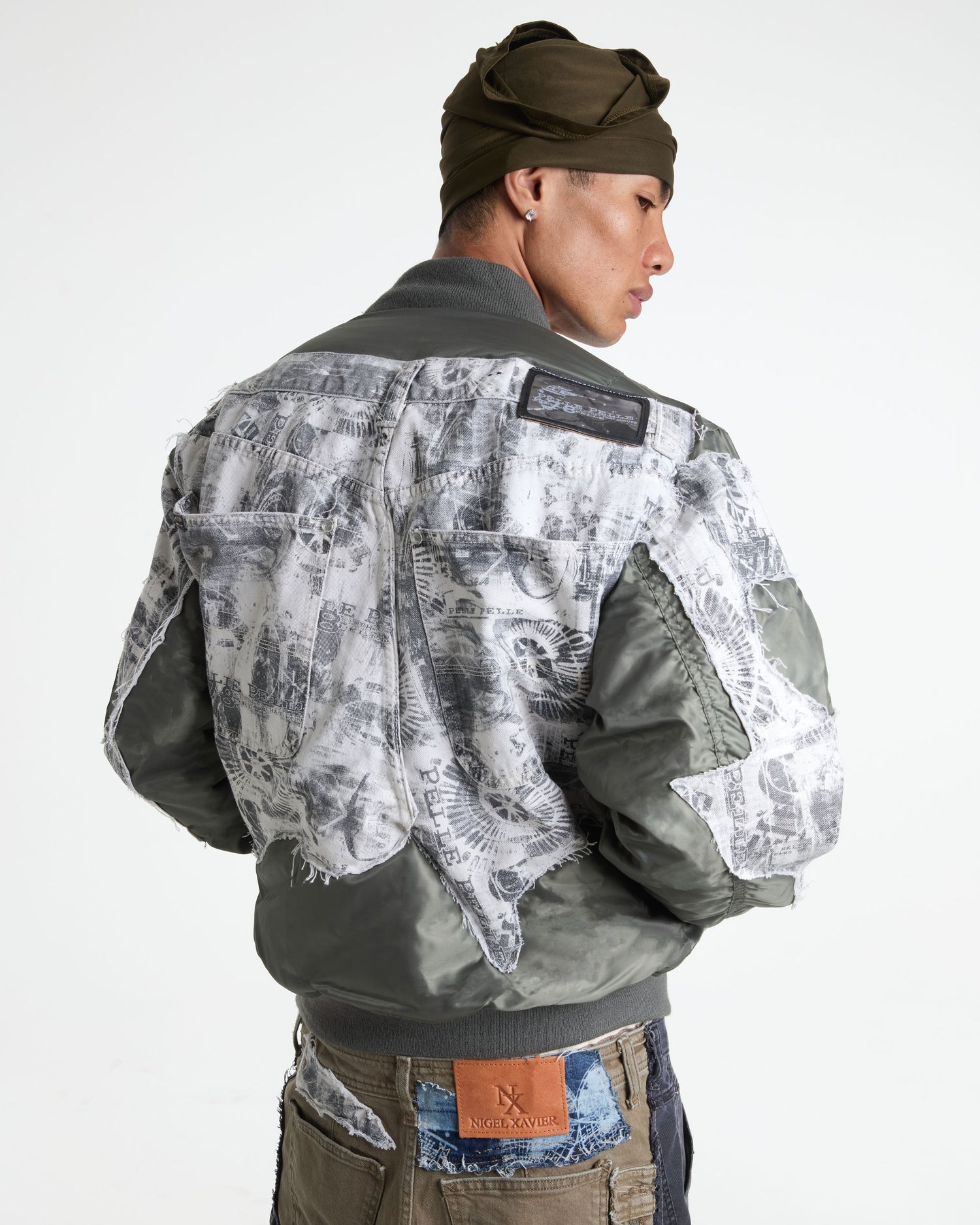 Pelle Pelle Denim Bomber Jacket