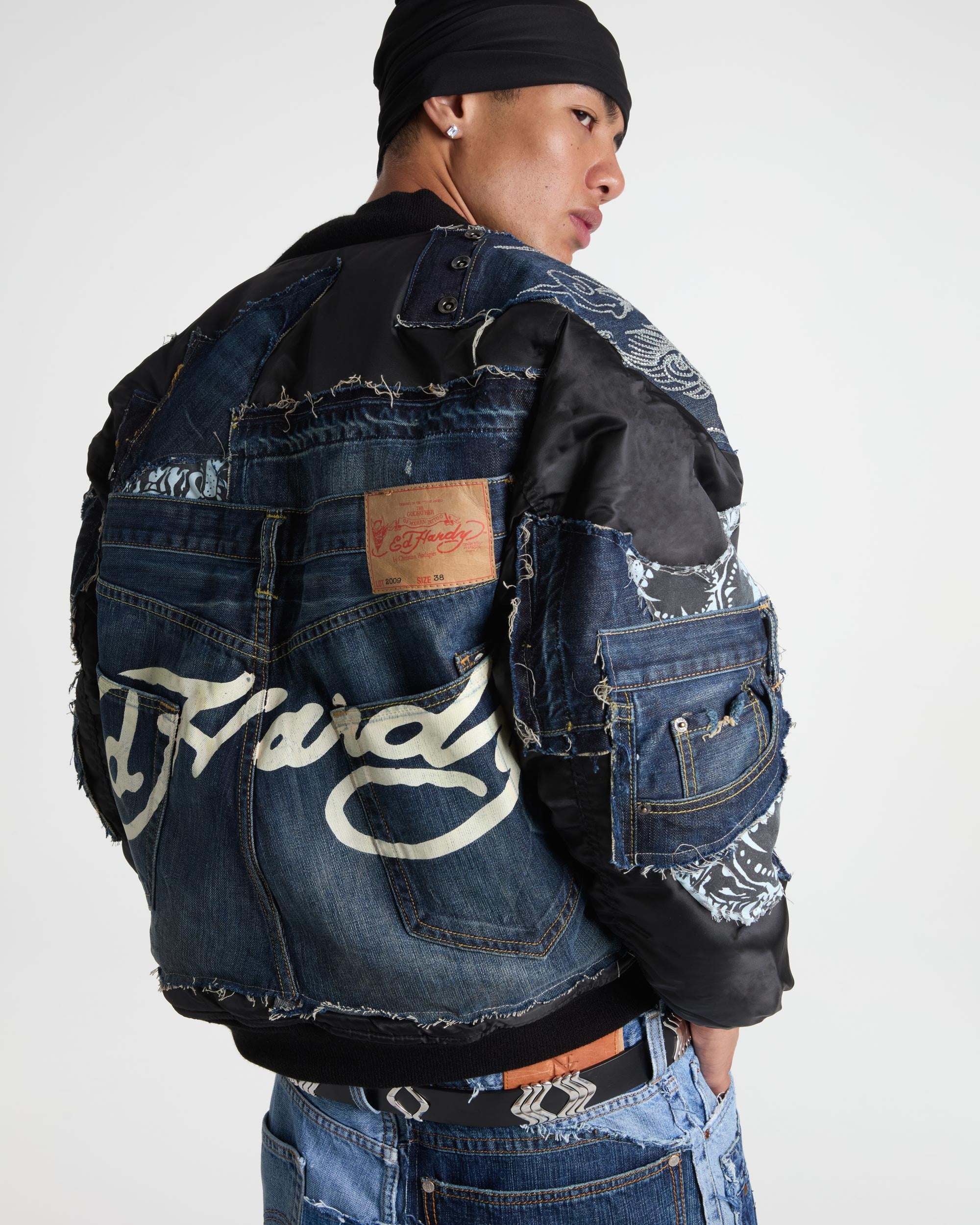 Ed Hardy Rhinestoned Bomber Jacket – Nigel Xavier