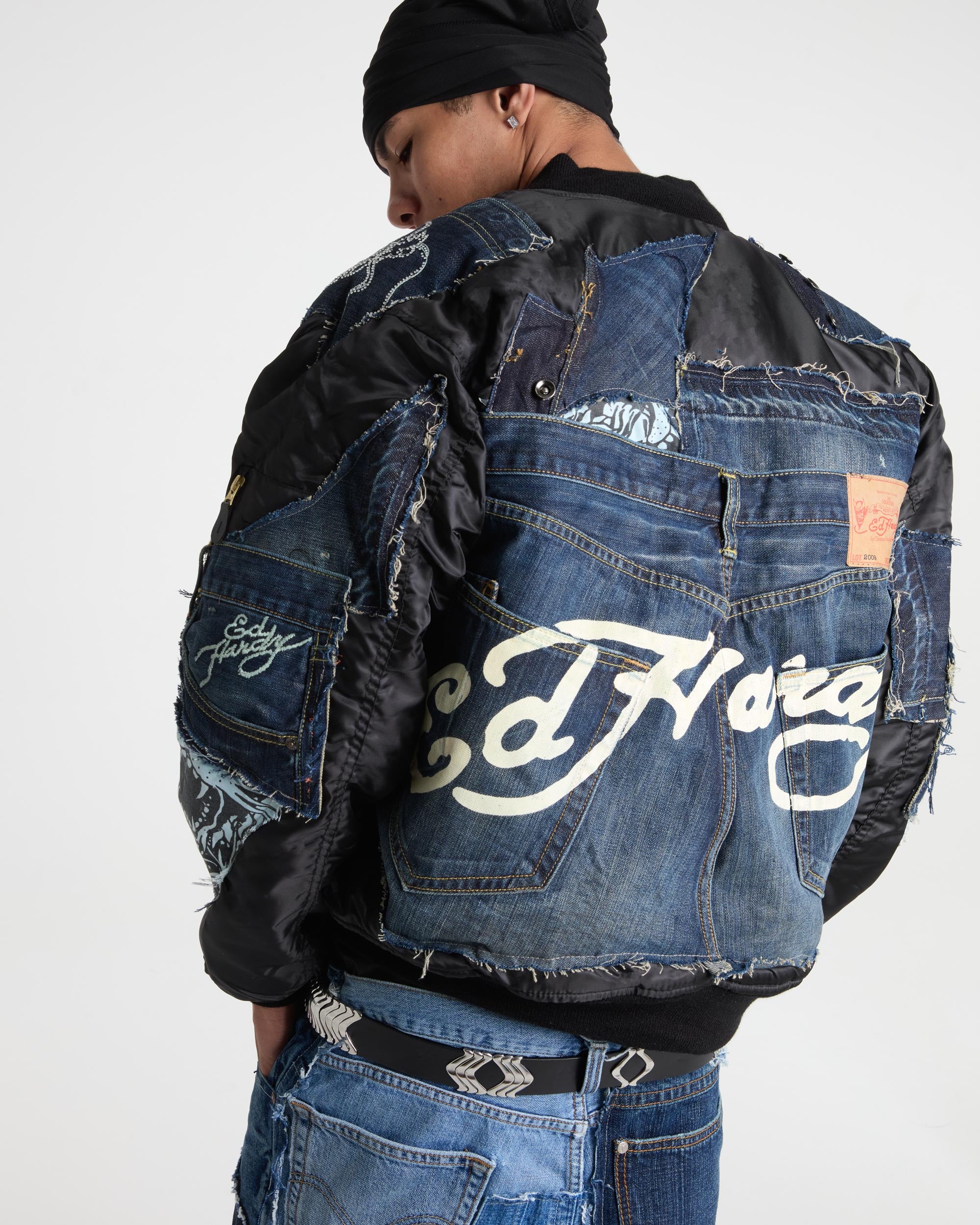 Ed Hardy Rhinestoned Bomber Jacket – Nigel Xavier