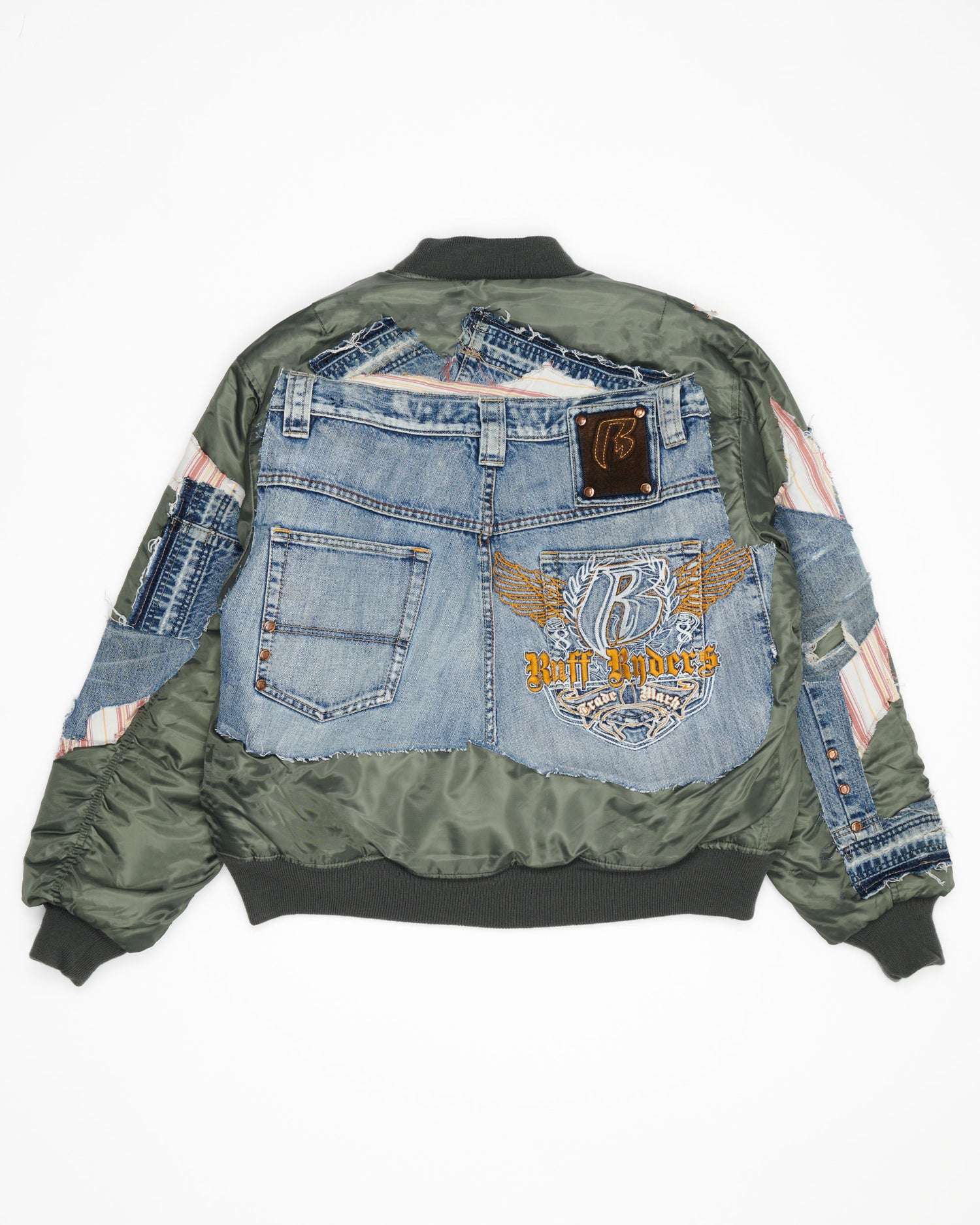 Ruff Ryder Light Wash Denim Bomber Jacket