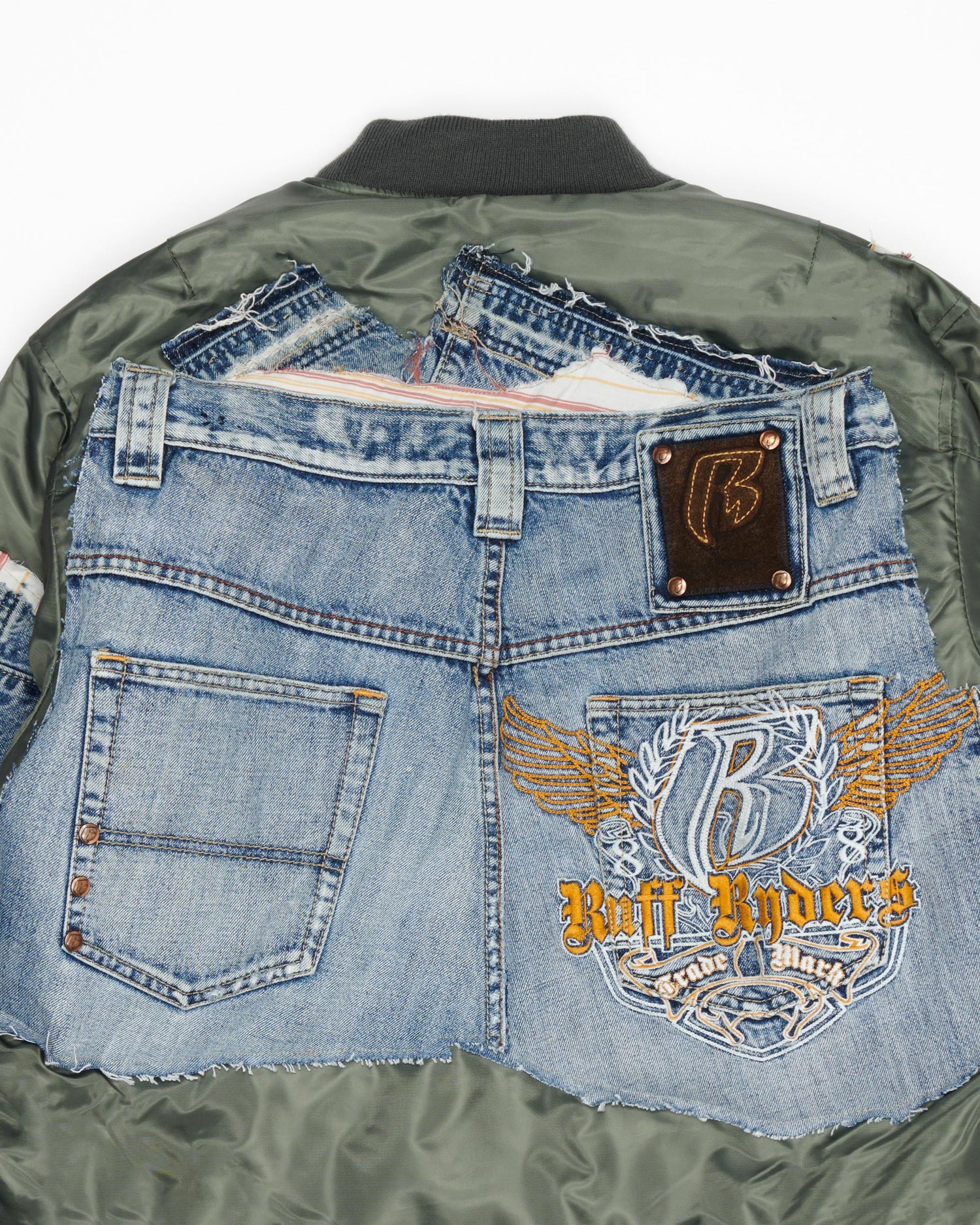 Ruff Ryder Light Wash Denim Bomber Jacket