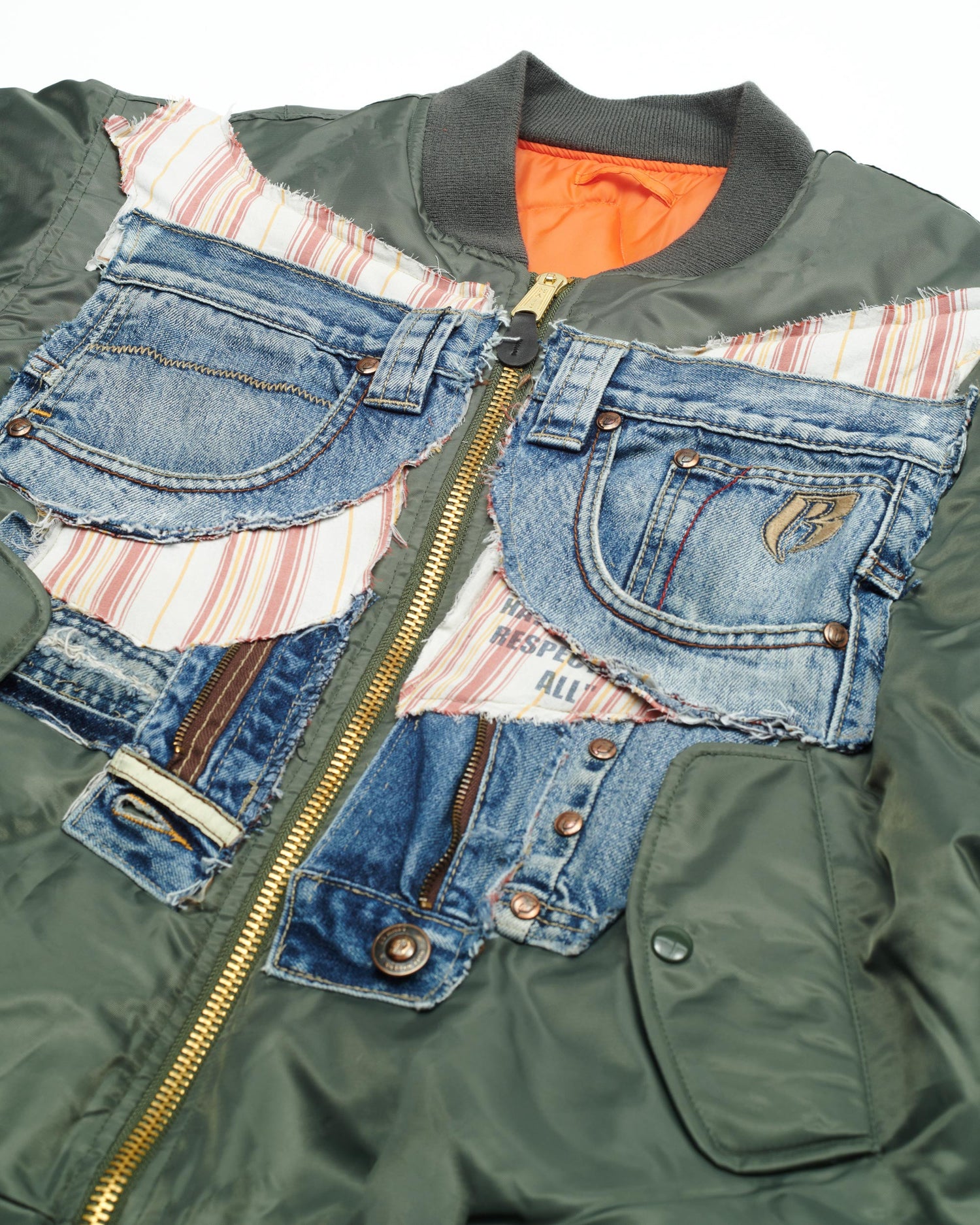 Ruff Ryder Light Wash Denim Bomber Jacket