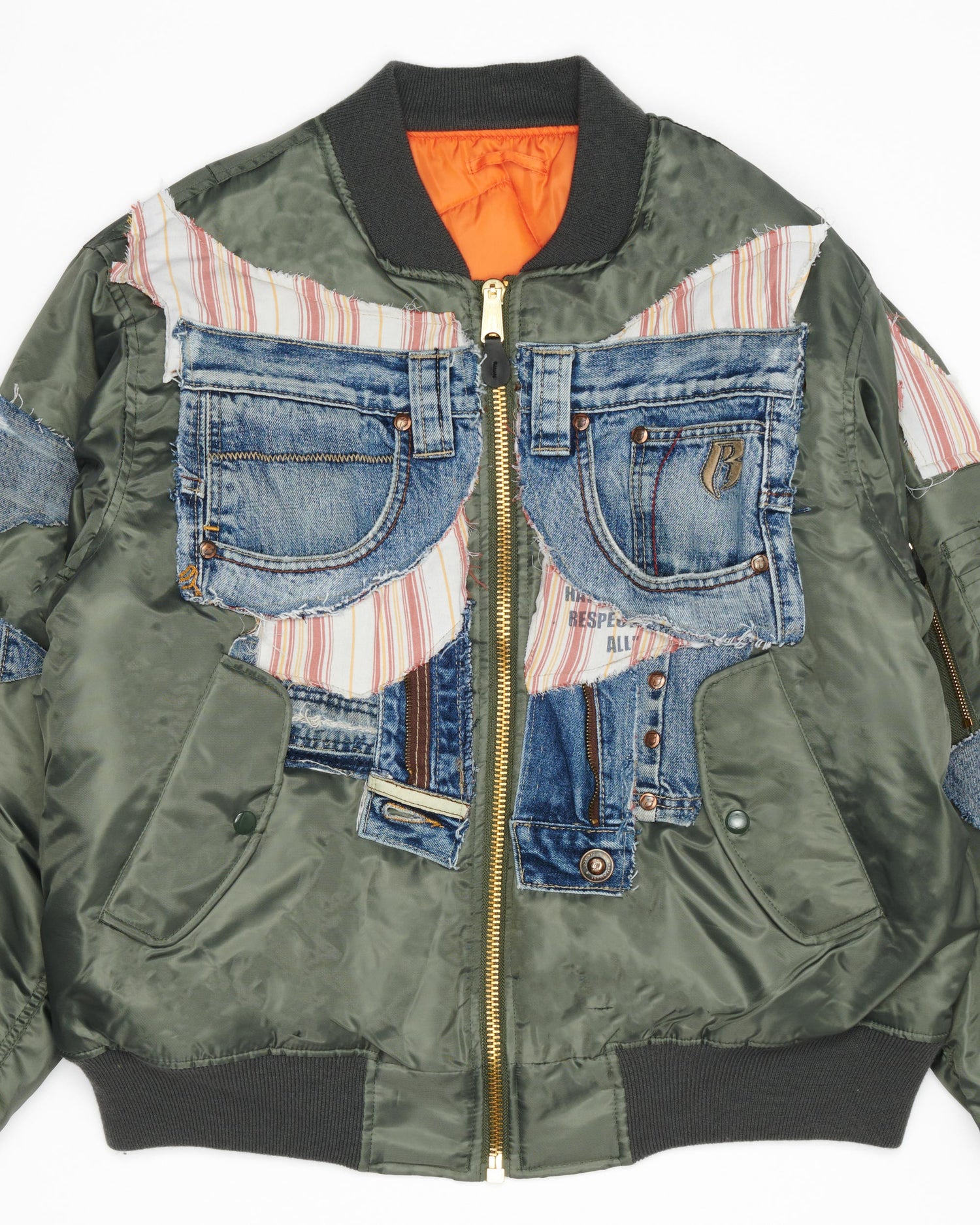 Ruff Ryder Light Wash Denim Bomber Jacket