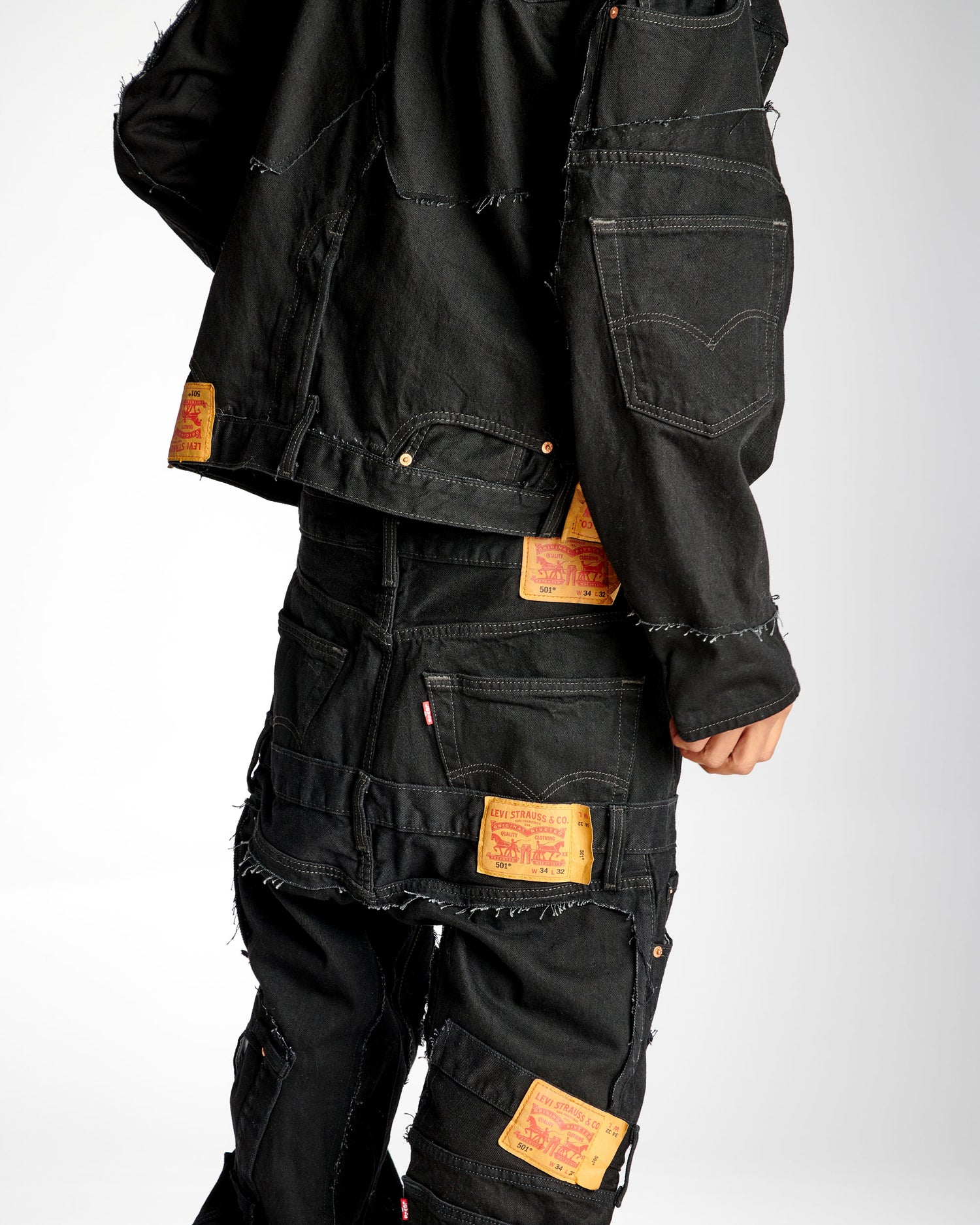 Black Rework Denim Jacket