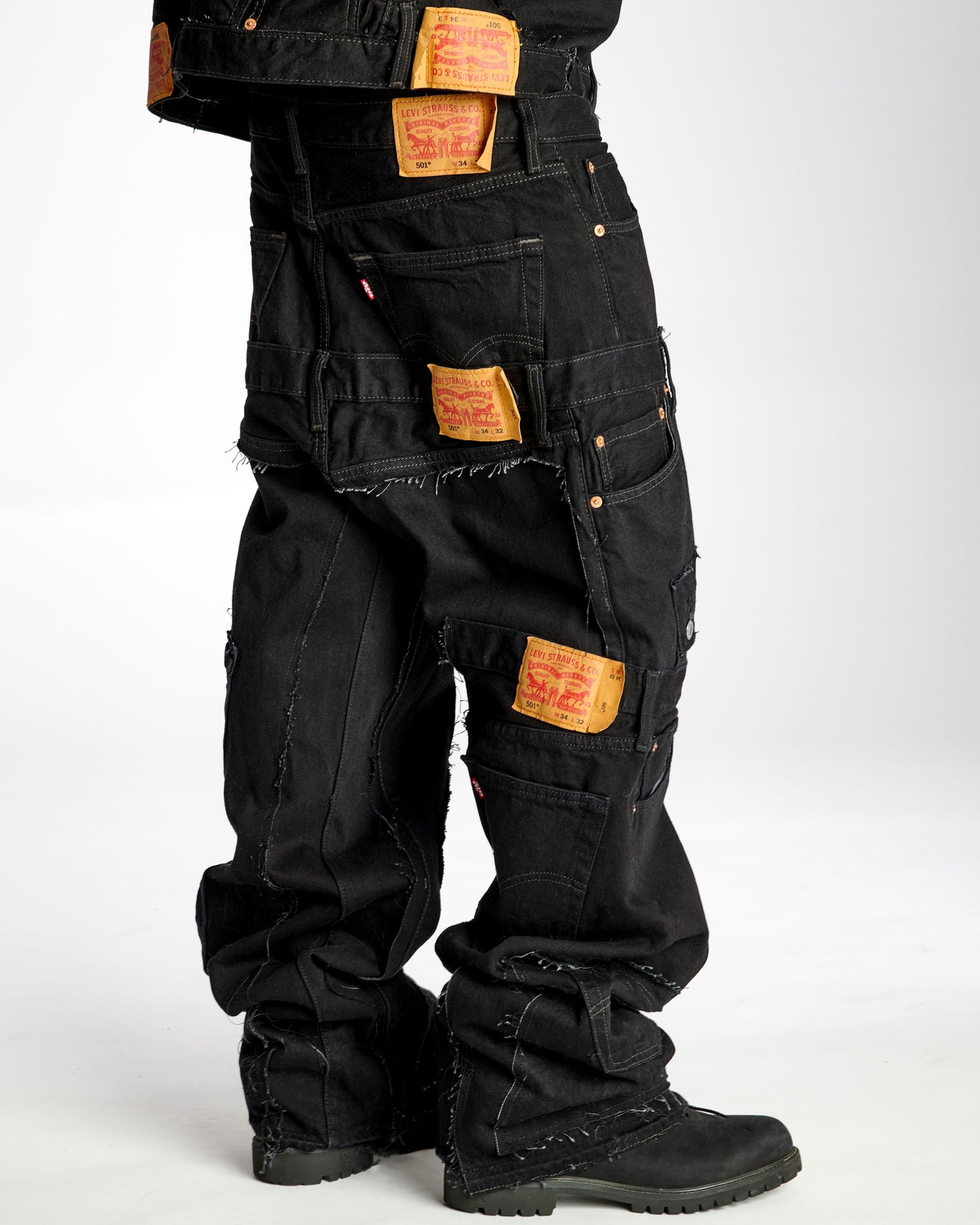 Black Rework Denim Jeans