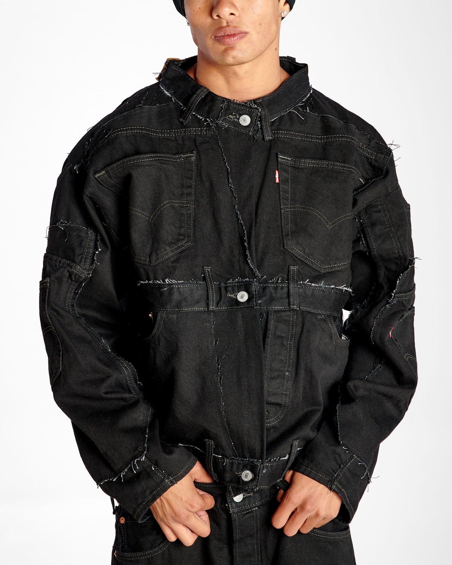 Black Rework Denim Jacket