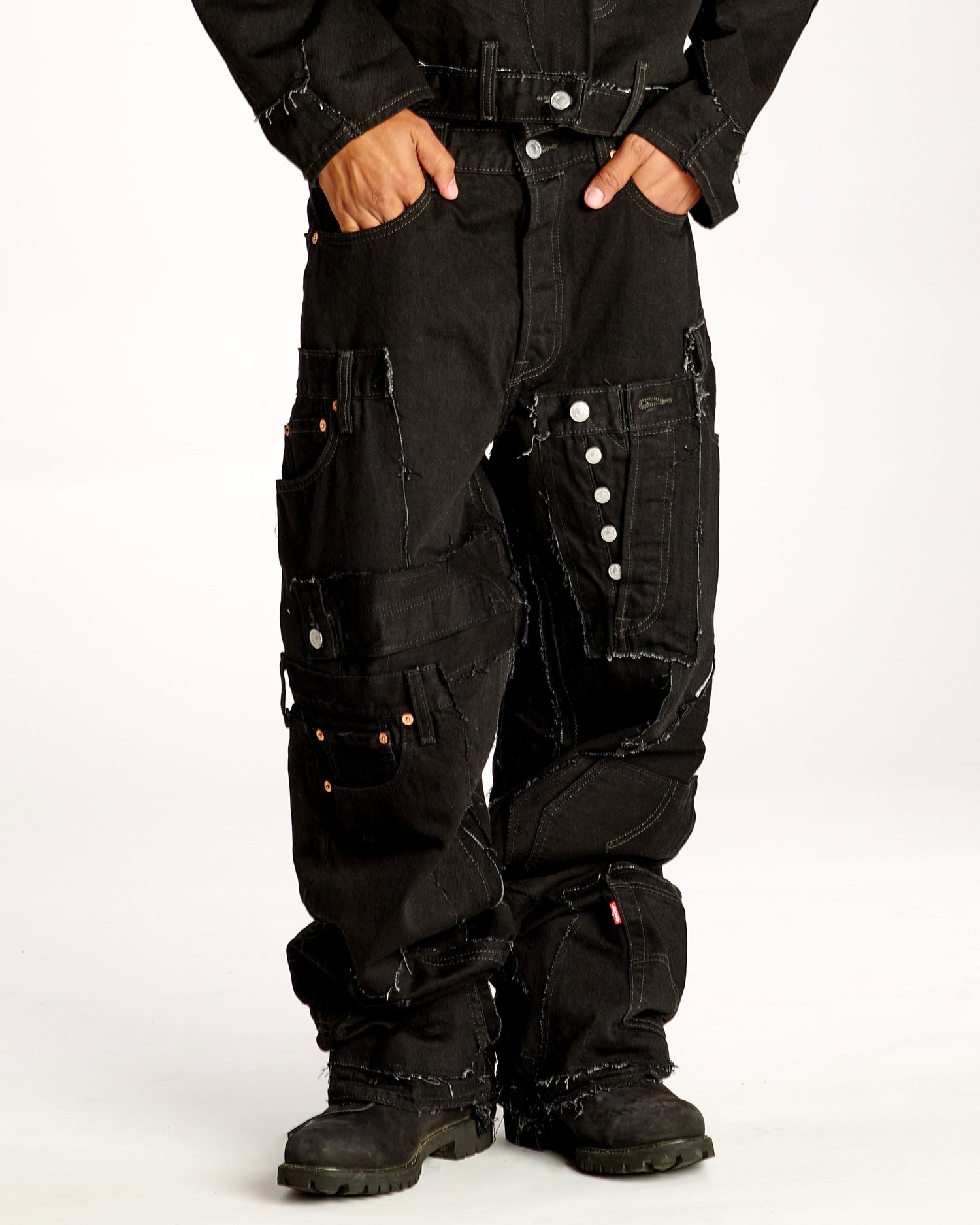 Black Rework Denim Jeans