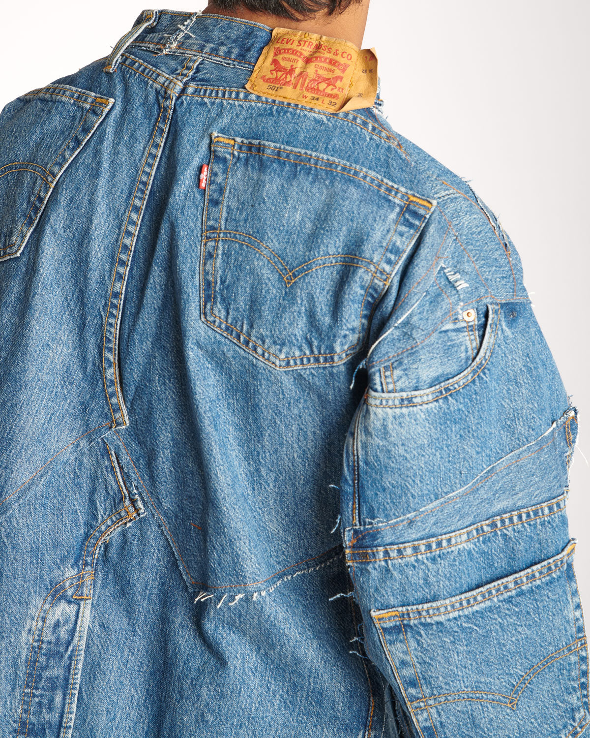 Medium Wash Rework Denim Jacket