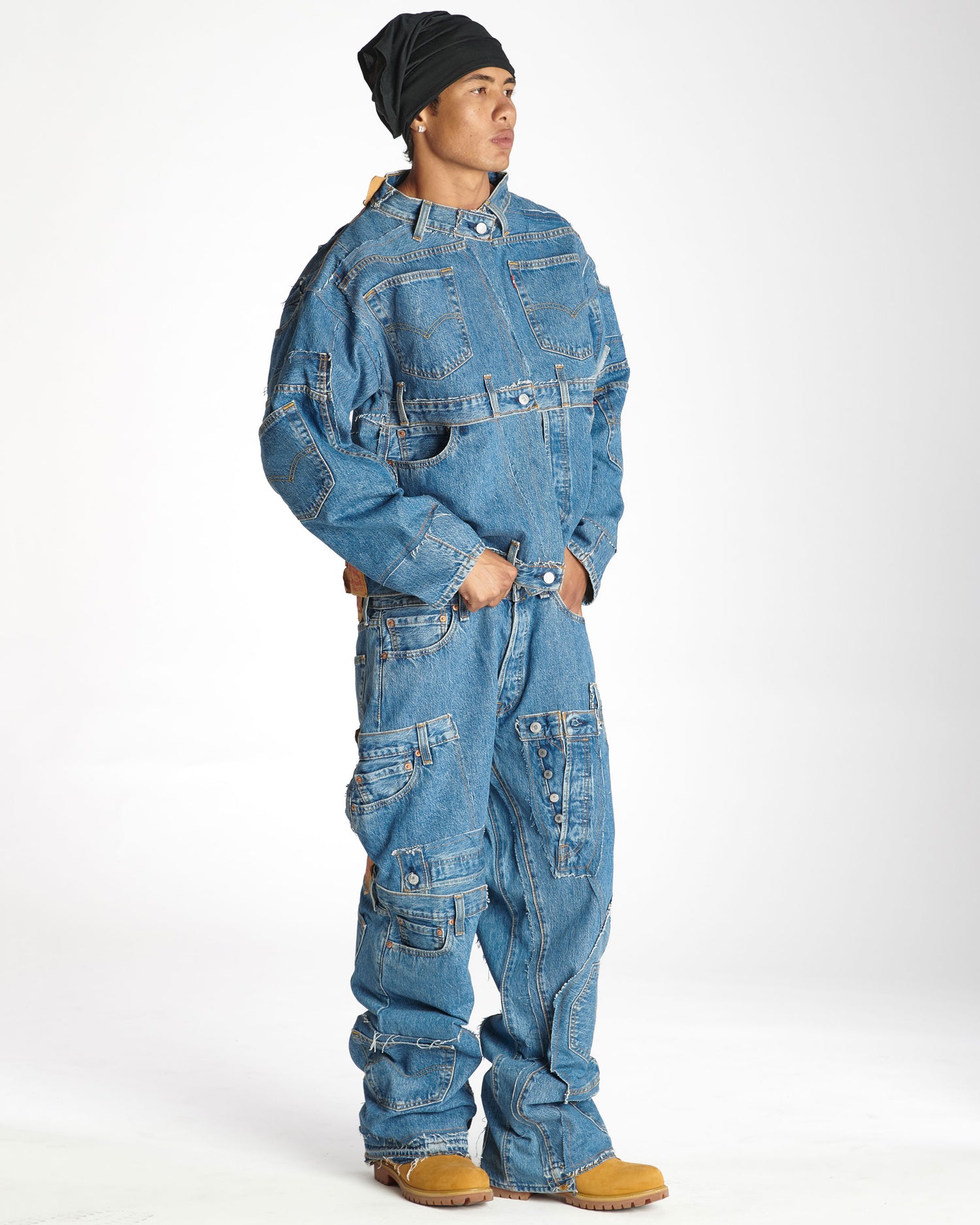 Medium Wash Rework Denim Jacket
